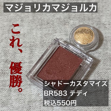 シャドーカスタマイズ BR583 テディ/MAJOLICA MAJORCA/シングルアイシャドウを使ったクチコミ（1枚目）