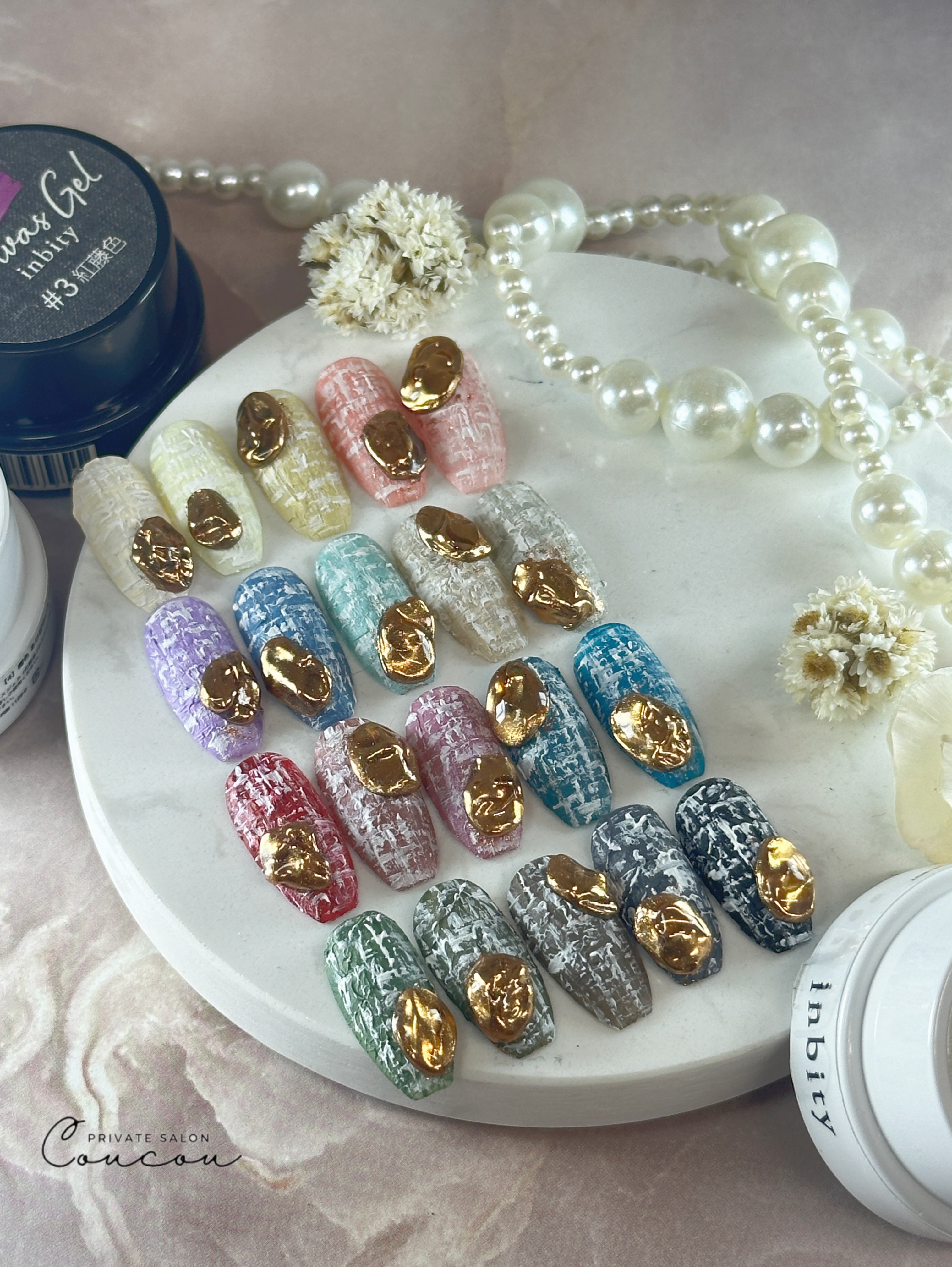 #ジェルネイル,#ツイードネイル,#秋冬ネイルのネイルデザイン