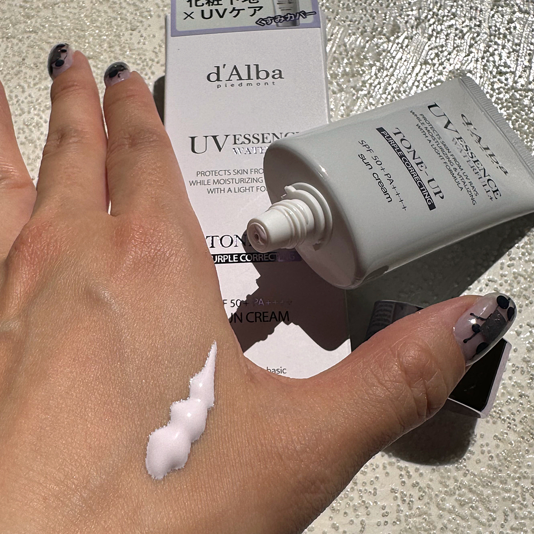 ダルバ ウォータフル トーンアップ サンクリーム(パープル)/ダルバ/日焼け止めクリームを使ったクチコミ（3枚目）