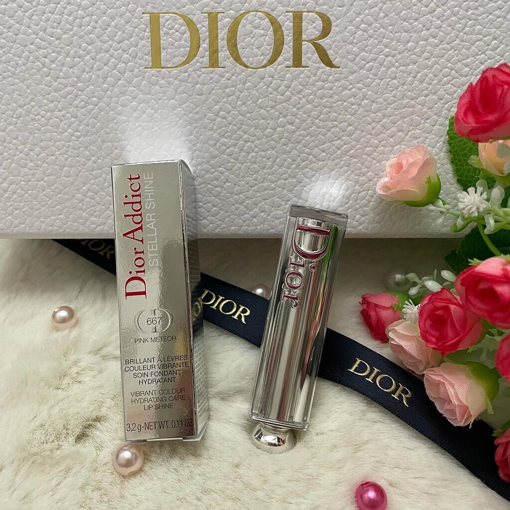 ディオール アディクト ステラー シャイン 667 ピンク メテオール/Dior/口紅を使ったクチコミ（2枚目）