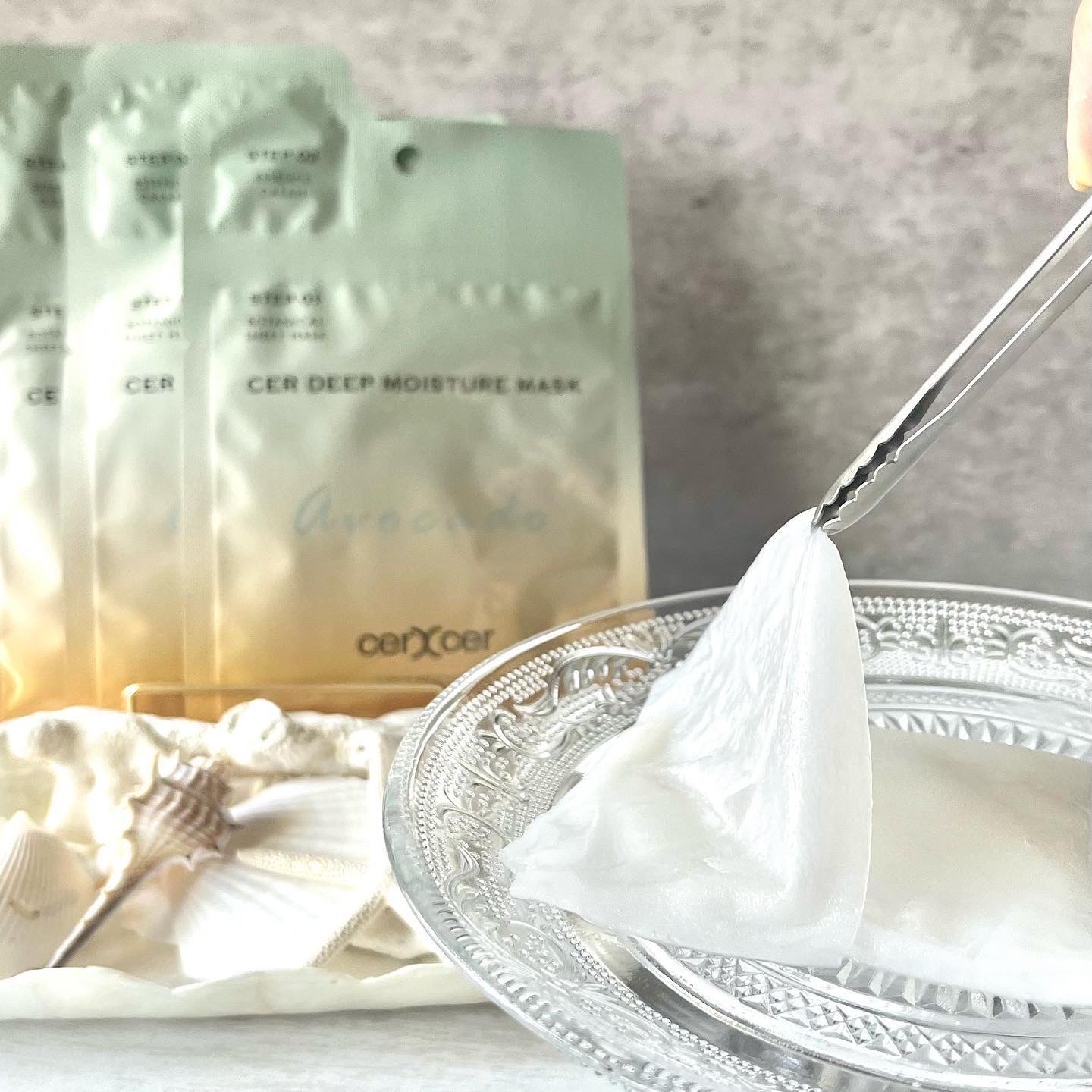 ディープモイスチャー マスク　(ケアクリーム付き)/cerXcer/シートマスク・パックを使ったクチコミ（1枚目）