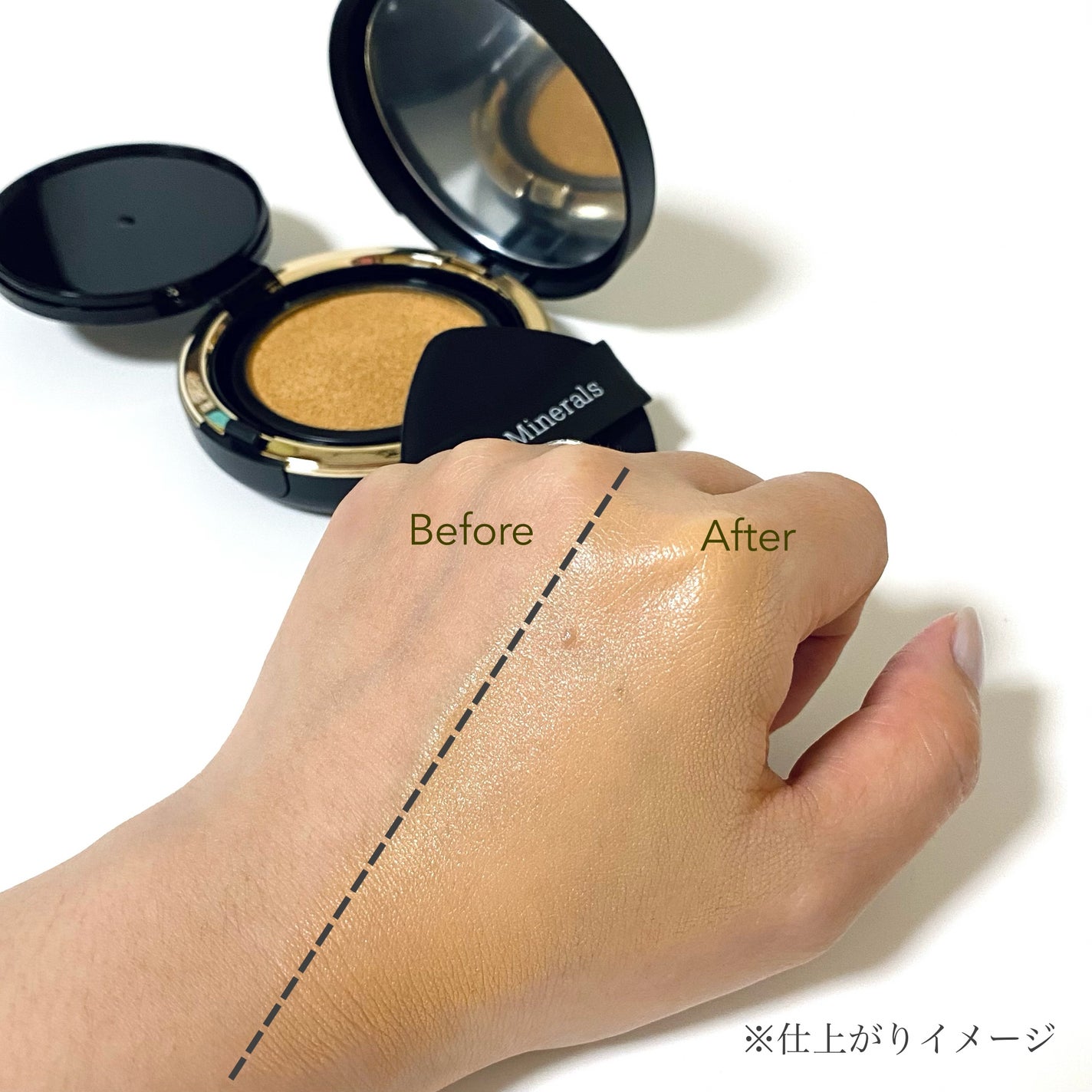 オリジナル ピュア セラム カバーアップ クッション/bareMinerals/クッションファンデーションを使ったクチコミ(5枚目)