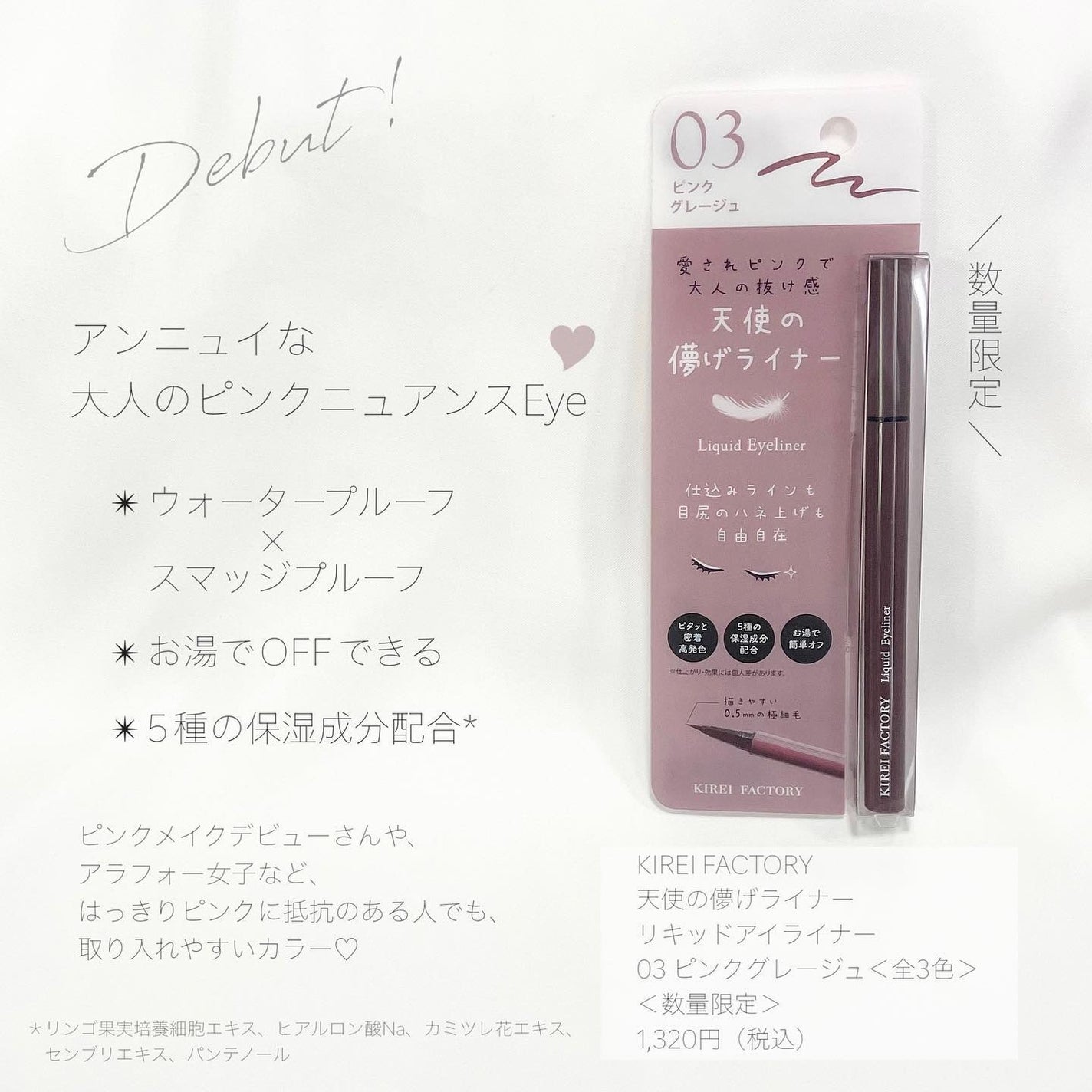 キレイファクトリー リキッドアイライナー/KIREI FACTORY/リキッドアイライナーを使ったクチコミ(2枚目)