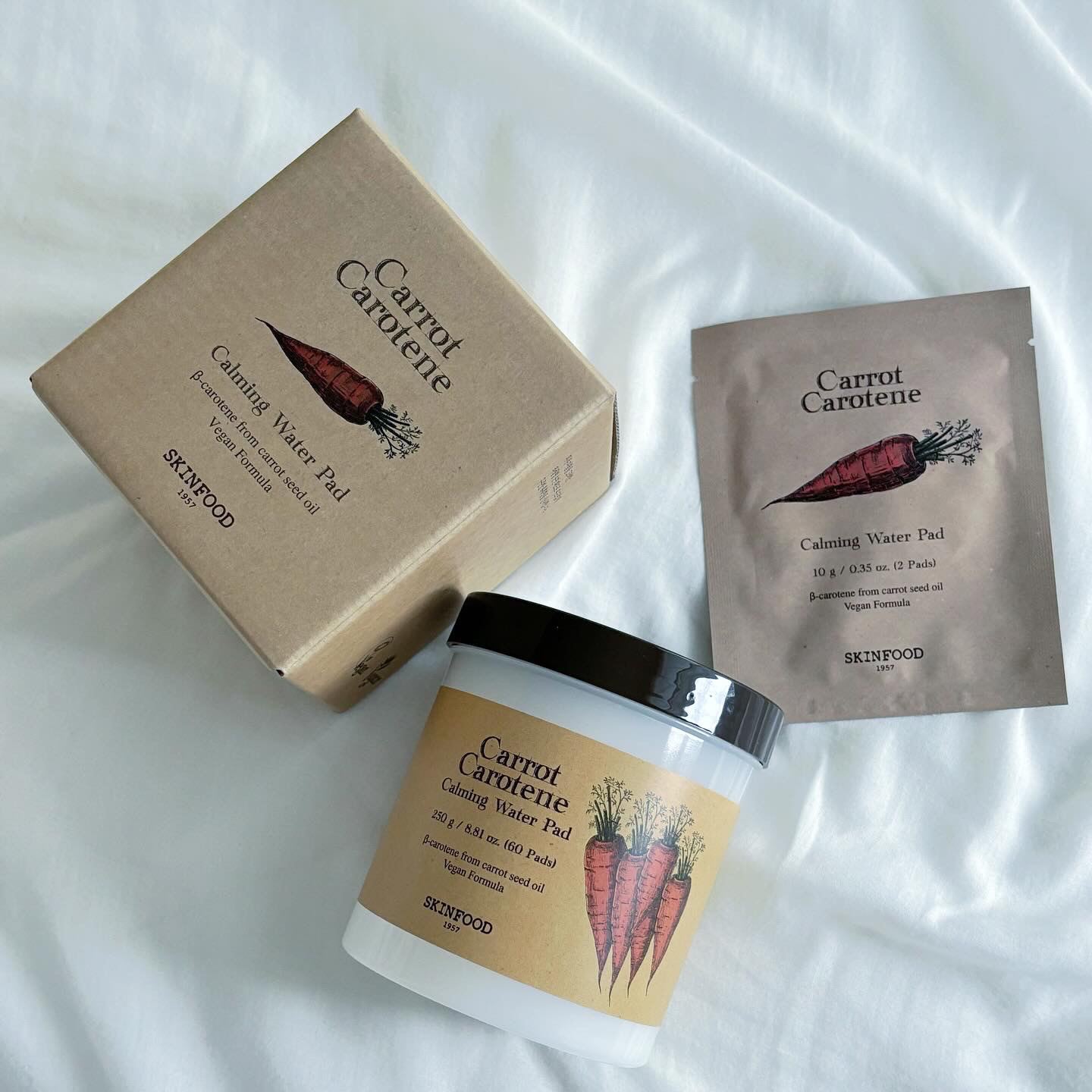 キャロットカロテン カーミングウォーターパッド/SKINFOOD/トナーパッドを使ったクチコミ（1枚目）