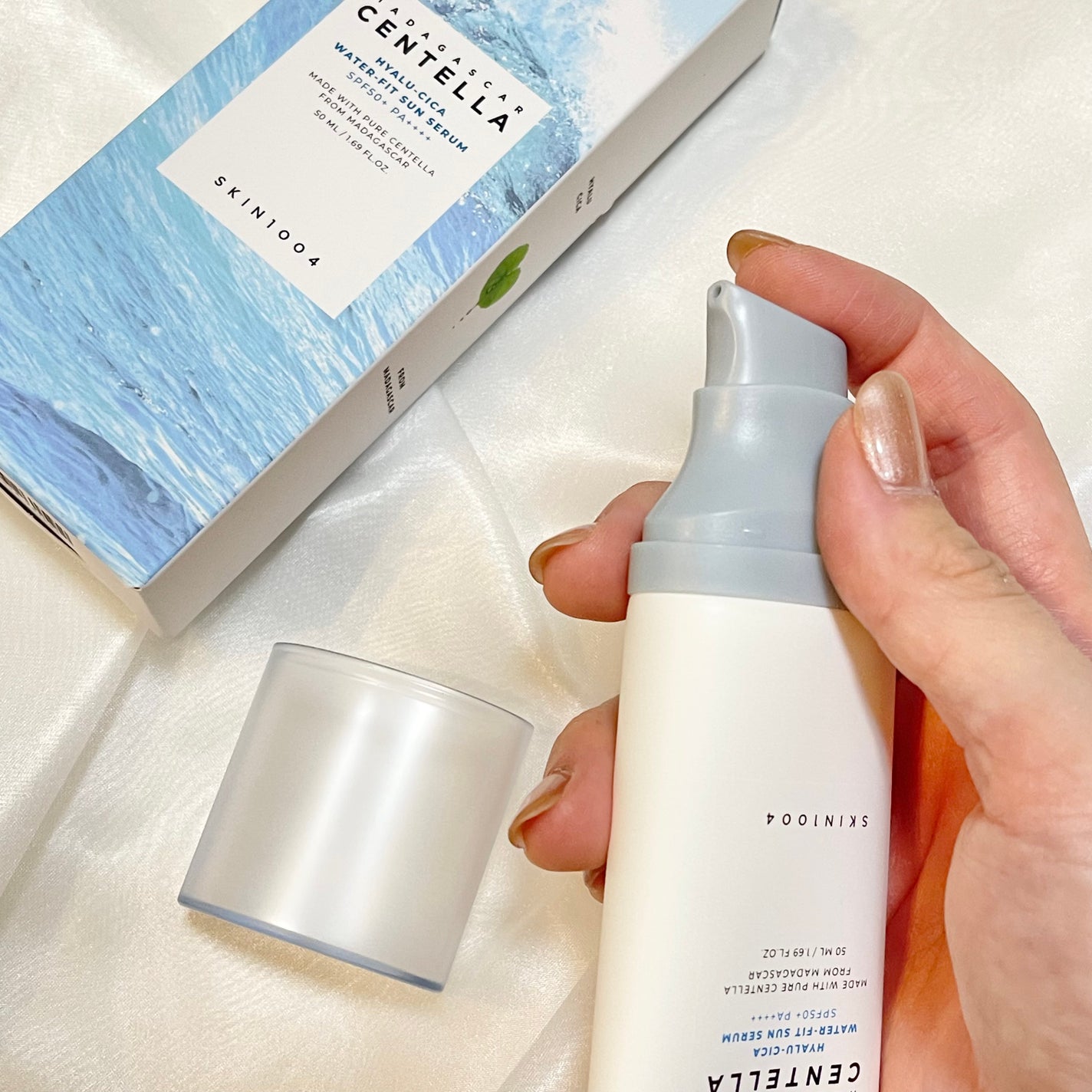 ヒアルーシカ ウォーターフィット サンセラム/SKIN1004/日焼け止めローションを使ったクチコミ(3枚目)