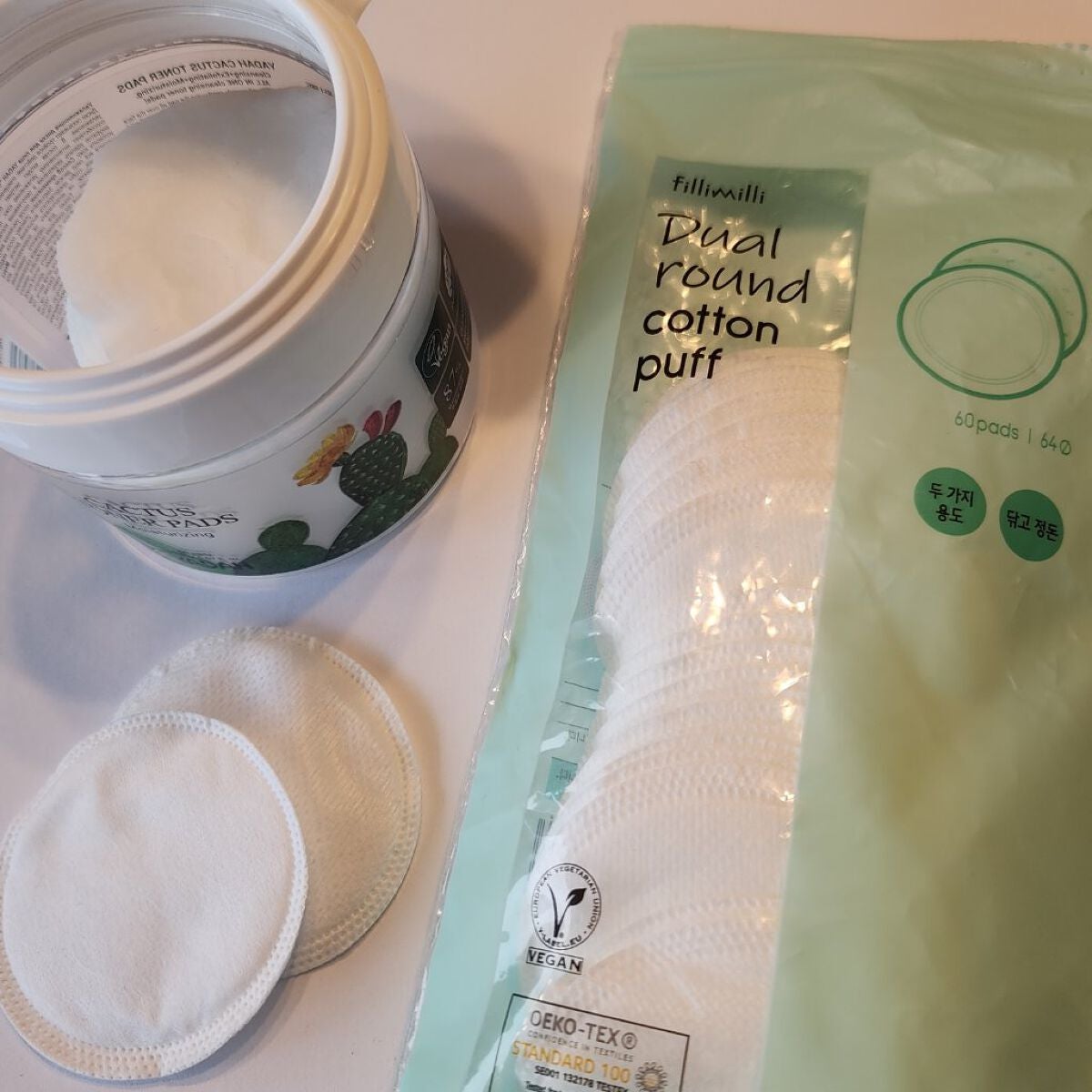 mochi.フォロバ on LIPS 「オリヤングローバルで買った丸いコットンで、手..」(1枚目)