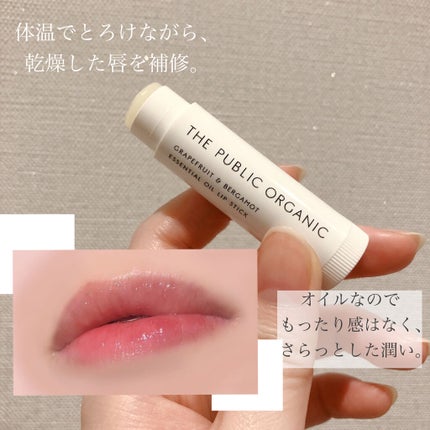 オーガニック認証 精油リップスティック スーパーポジティブ ライズ/THE PUBLIC ORGANIC/リップクリームを使ったクチコミ(2枚目)