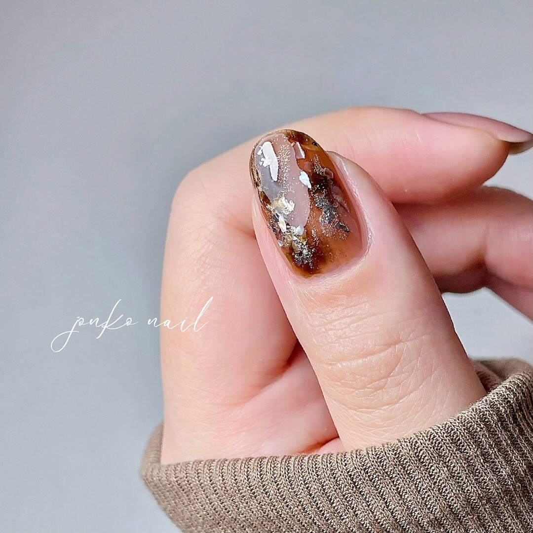 TONE DROP ネイルポリッシュ 021 Pu’er Tea/D-UP/マニキュアを使ったクチコミ（3枚目）