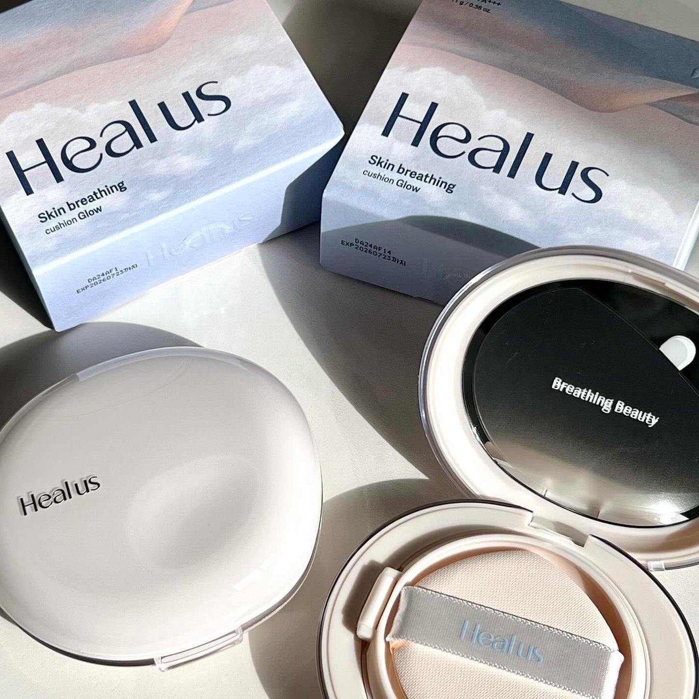 ブリージンググロークッション/Healus/クッションファンデーションを使ったクチコミ(1枚目)