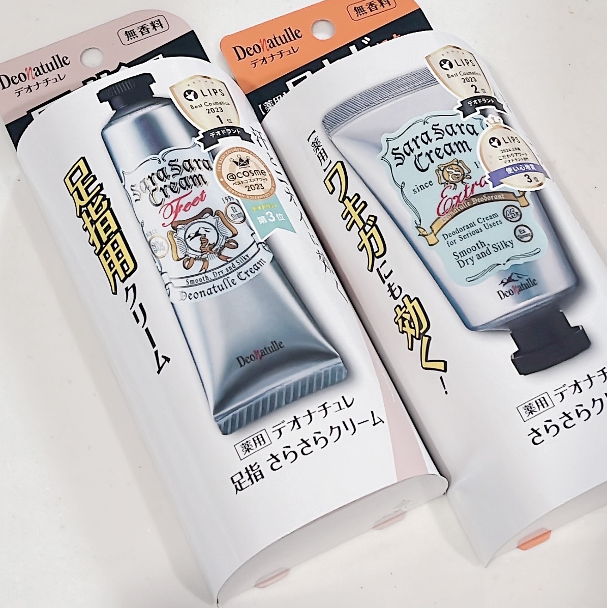 薬用足指さらさらクリーム/デオナチュレ/デオドラント・制汗剤を使ったクチコミ（2枚目）