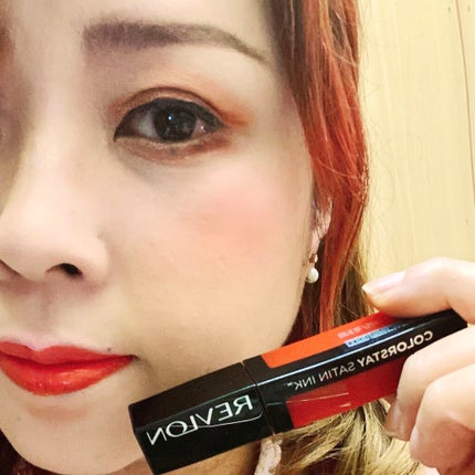 カラーステイ サテン インク/REVLON/口紅を使ったクチコミ(3枚目)