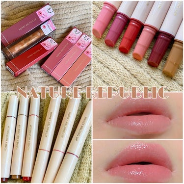 💠コスメレビュー💠

◆NATURE REPUBLIC◆

honey melting lip

もっちもちでむちむちなリップが出来上がる！？
艶々リップ😍♥️
以前からこの製品は知っていて、すごく気に