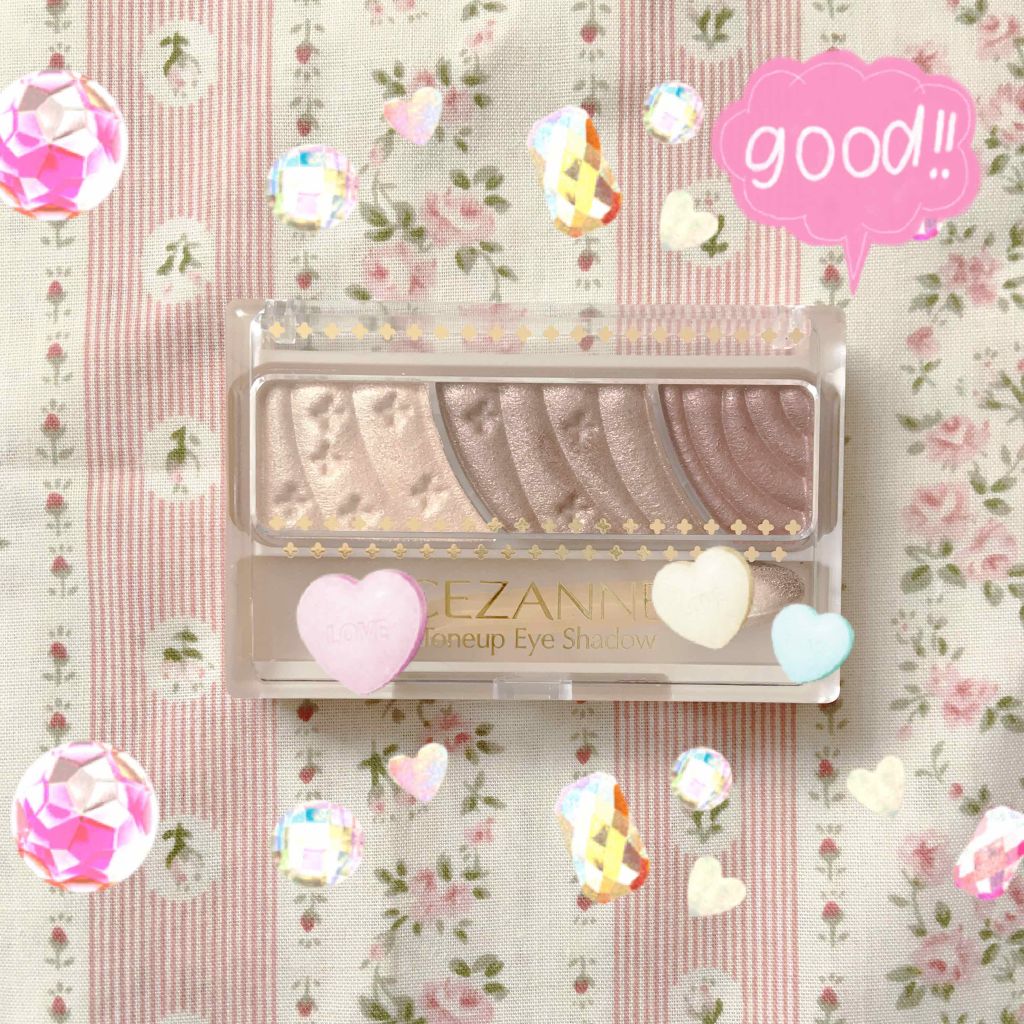 トーンアップアイシャドウ/CEZANNE/アイシャドウパレットを使ったクチコミ(1枚目)