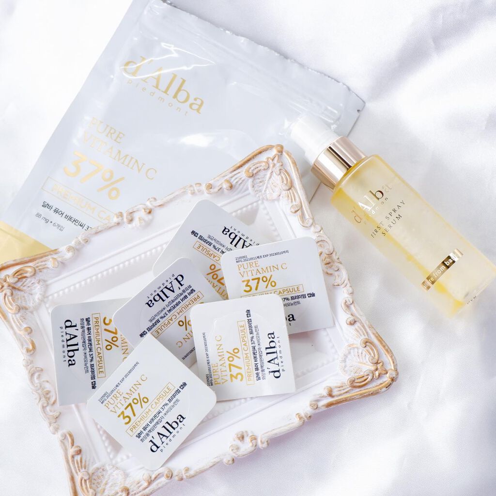 ピュアビタミンC37％プレミアムカプセル/ダルバ/美容液を使ったクチコミ（2枚目）