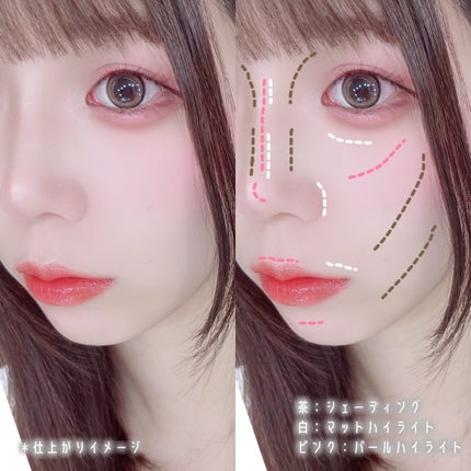 ハイライトシェーディングパレット/TIMAGE/パウダーハイライトを使ったクチコミ(6枚目)