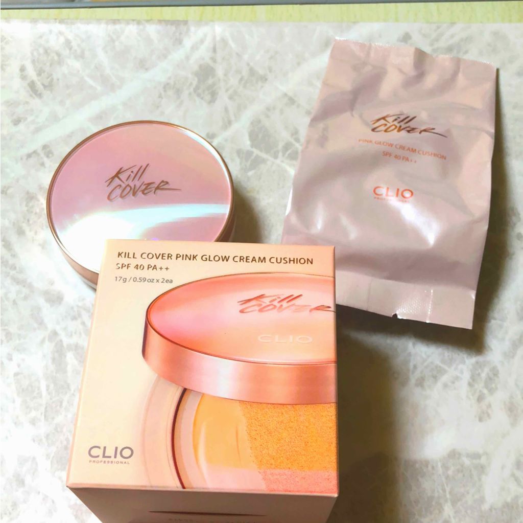キル カバー ピンク グロウ クリーム クッション/CLIO/クッションファンデーションを使ったクチコミ(1枚目)