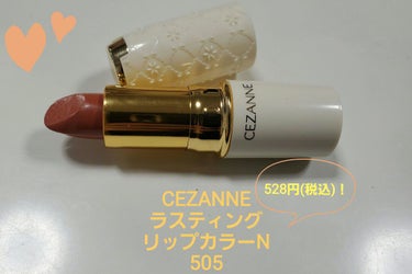 ラスティング リップカラーN 505 オレンジ系/CEZANNE/口紅を使ったクチコミ（1枚目）