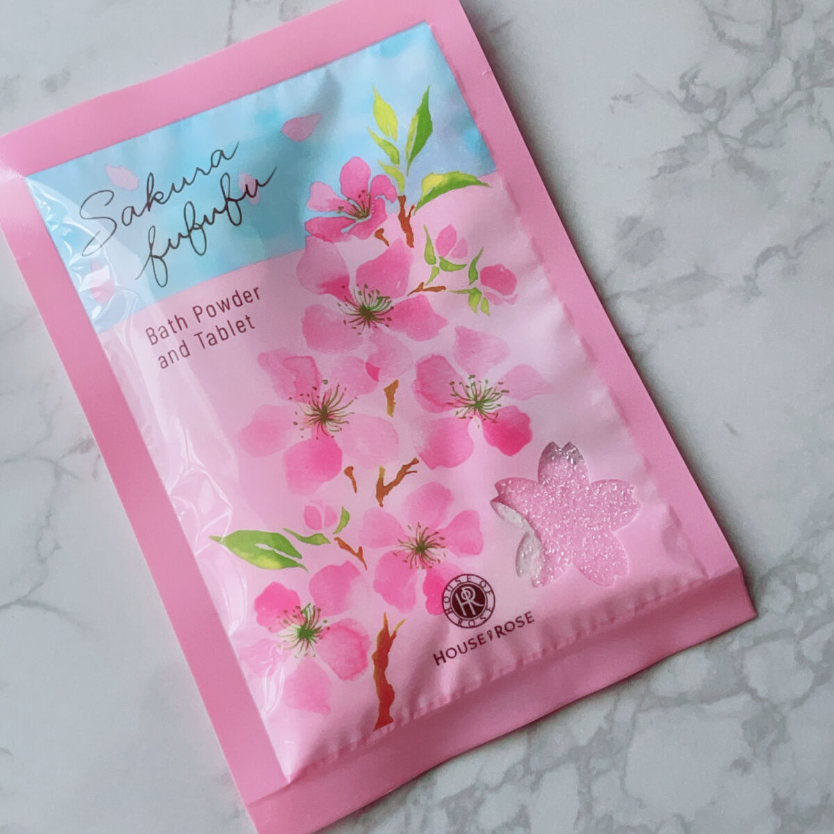 さくらふふふ バスパウダー＆タブレット/ハウス オブ ローゼ/炭酸系入浴剤を使ったクチコミ（1枚目）