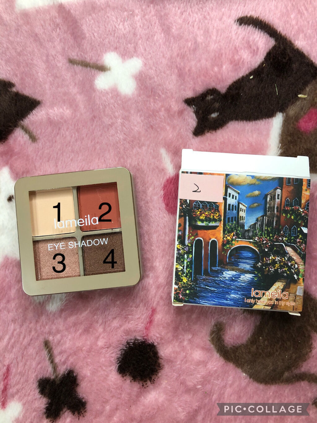 四色眼影/Lameila/アイシャドウパレットを使ったクチコミ（2枚目）