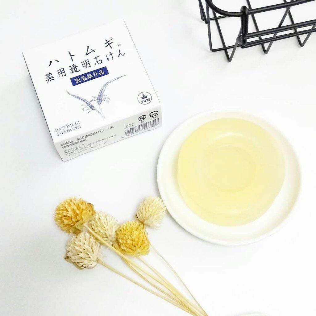 ハトムギ薬用透明石けん/ユゼ化粧品/洗顔石鹸を使ったクチコミ(1枚目)