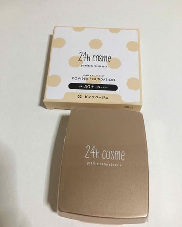 24ミネラルモイストパウダーファンデ
24h cosmeのミネラルファンデーションを購入しました(*･ᴗ･*)و！
購入したのは 血色感が欲しかったので02のピンクベージュにしました！

24h cos