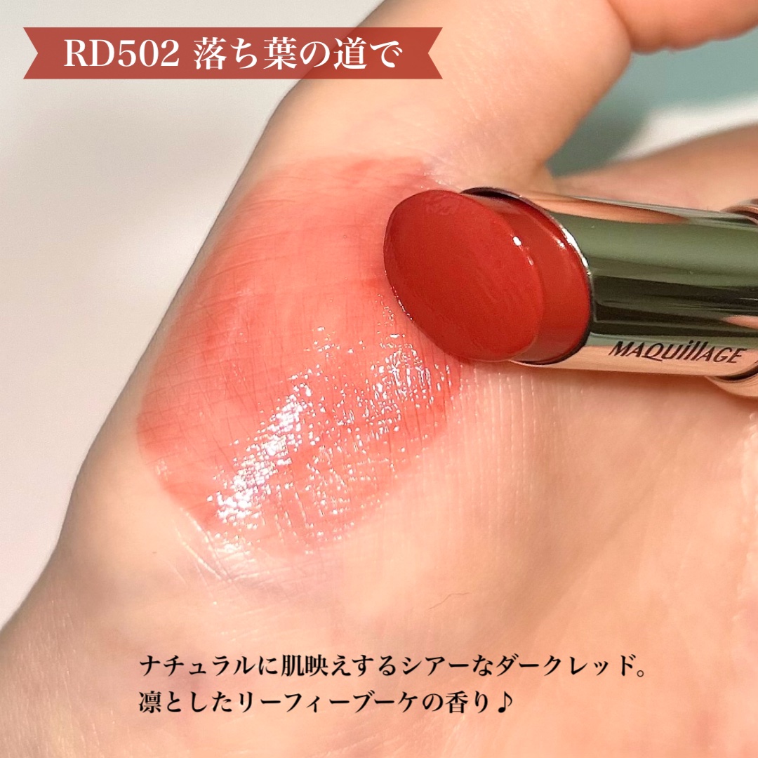 ドラマティックエッセンスルージュ RD502/マキアージュ/口紅を使ったクチコミ（3枚目）
