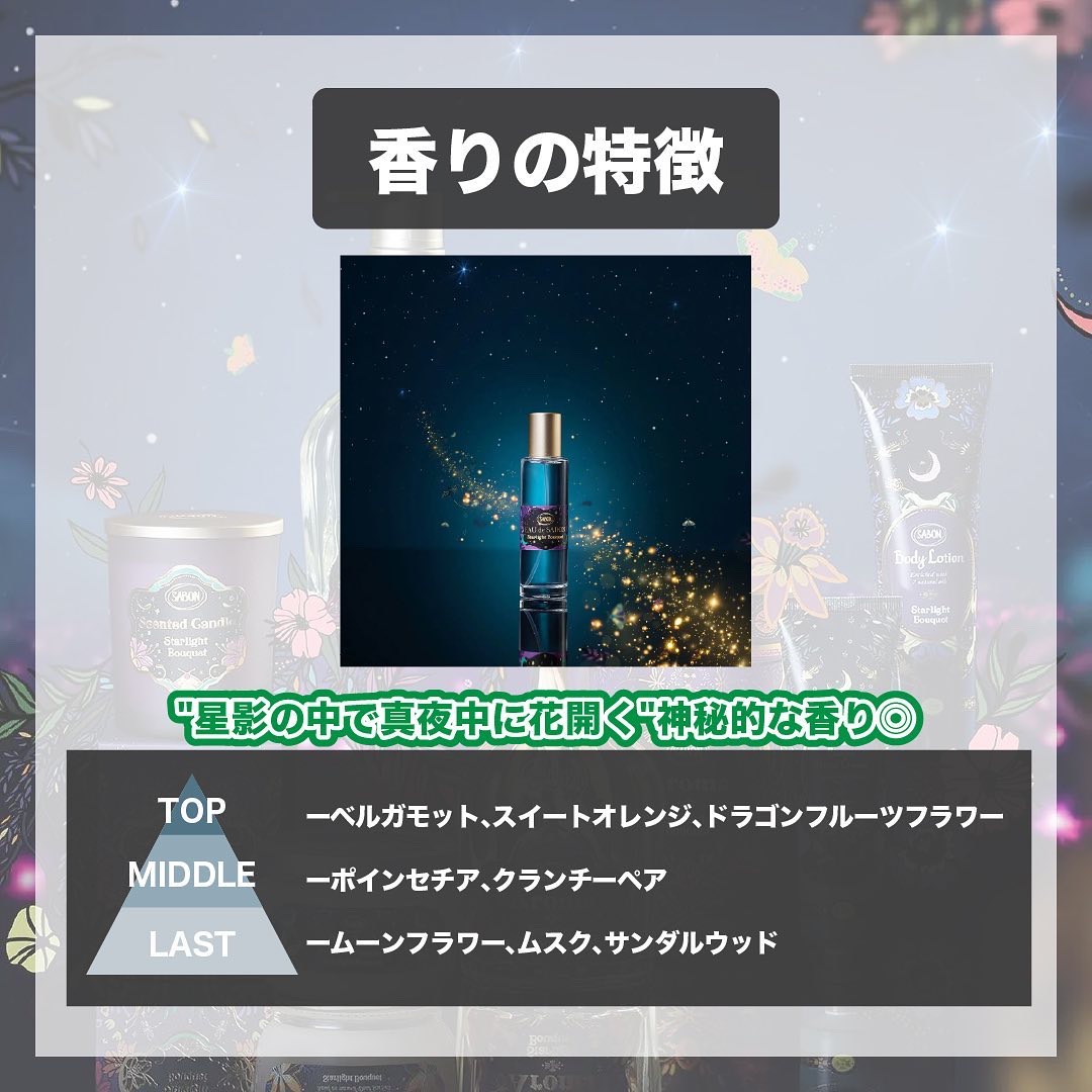 オー ドゥ サボン スターライト・ブーケ/SABON/香水(レディース)を使ったクチコミ（3枚目）