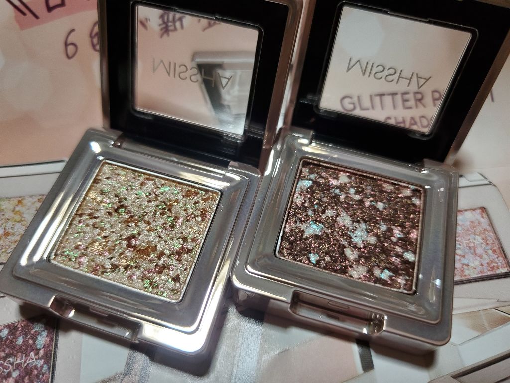 グリッタープリズム シャドウ/MISSHA/グリッターを使ったクチコミ（2枚目）