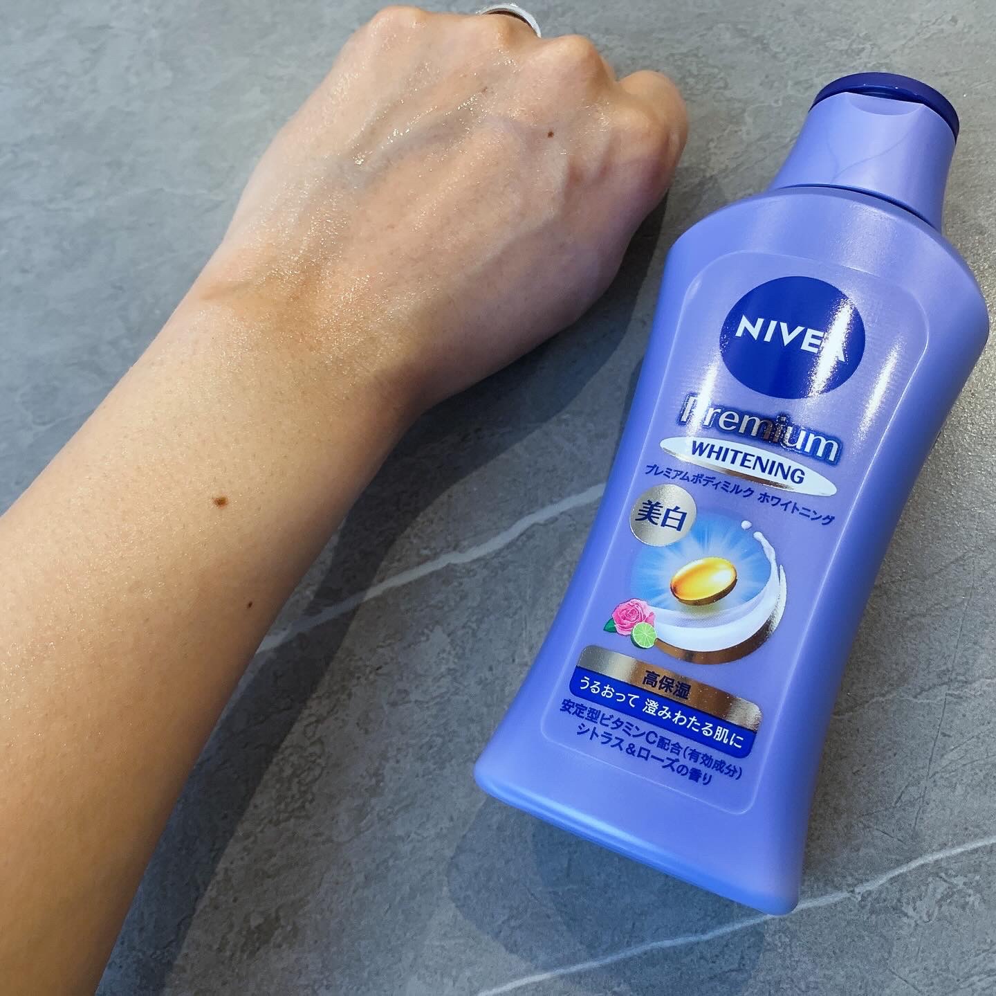 プレミアムボディミルク ホワイトニング【医薬部外品】		/ニベア/ボディミルクを使ったクチコミ（3枚目）
