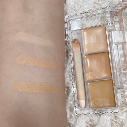 カラーミキシングコンシーラー/キャンメイク/パレットコンシーラーを使ったクチコミ(4枚目)