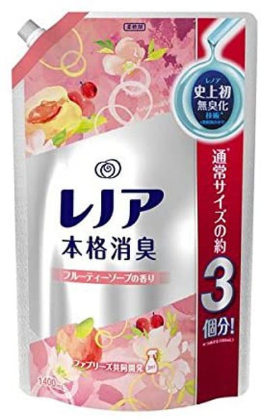 レノア本格消臭 フルーティーソープの香り つめかえ用 1400ml