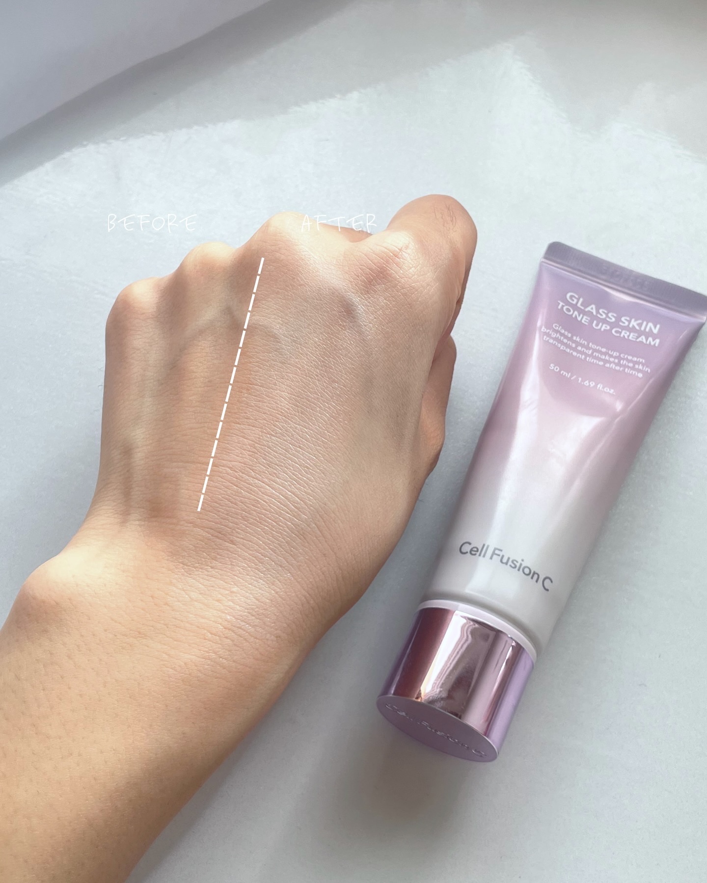 グラススキントーンアップクリーム 50ml/Cell Fusion C(セルフュージョンシー)/化粧下地を使ったクチコミ（2枚目）