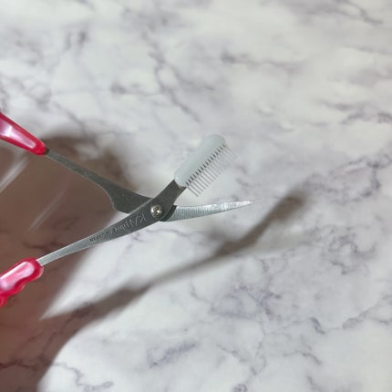 貝印 クシ付きマユハサミDXのクチコミ「貝印
クシ付きマユハサミDX
¥1,100
使いやすい!..」(2枚目)