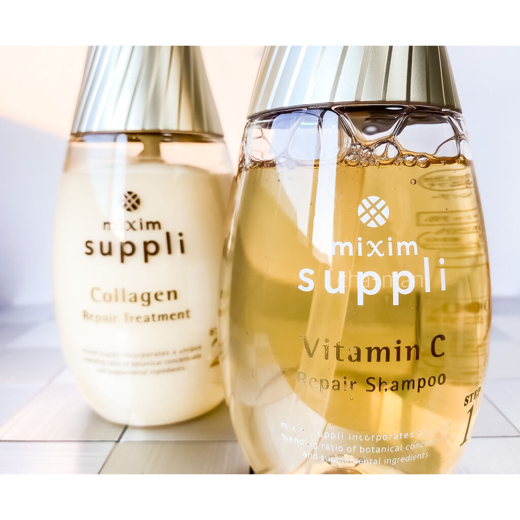 ビタミン リペアシャンプー／コラーゲン リペアヘアトリートメント/mixim suppli/市販シャンプーを使ったクチコミ（1枚目）