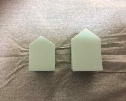 メイクアップスポンジ バリューパック ハウス型 14個/DAISO/パフ・スポンジを使ったクチコミ(2枚目)