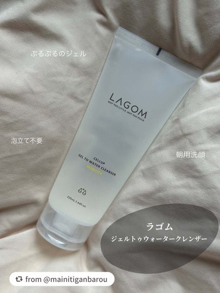 ラゴム ジェルトゥウォーター クレンザー(朝用洗顔)/LAGOM /その他洗顔料を使ったクチコミ(1枚目)