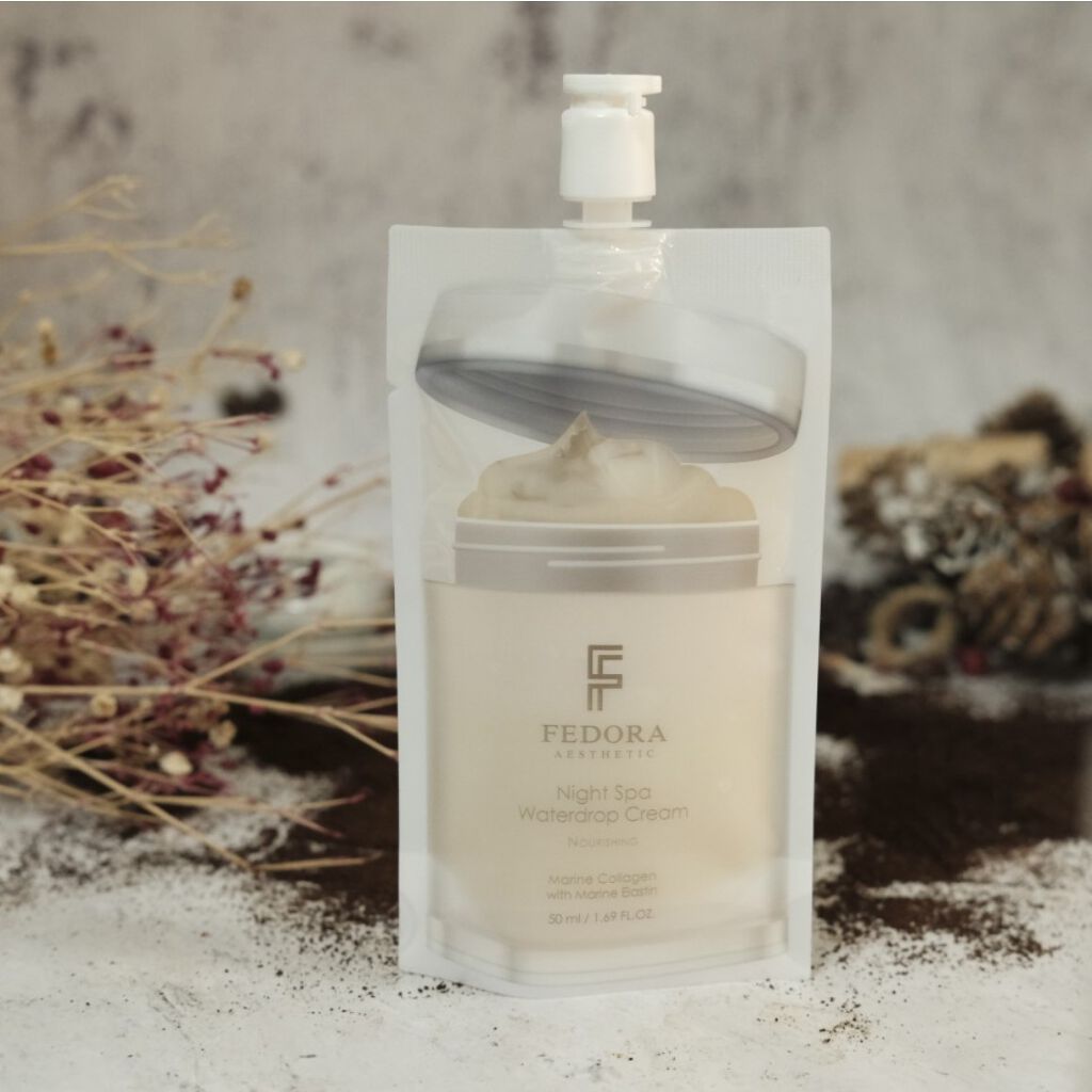 ナイトスパ ウォータードロップクリーム/FEDORA AESTHETIC/フェイスクリームを使ったクチコミ（3枚目）