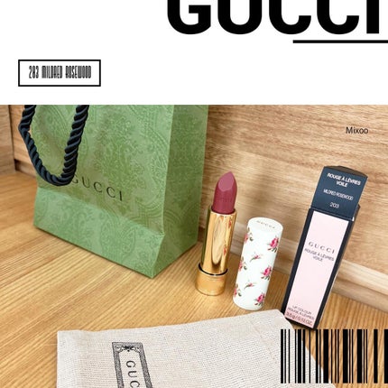 グッチ ルージュ ア レーヴル ヴォワル/GUCCI beauty/口紅を使ったクチコミ(1枚目)
