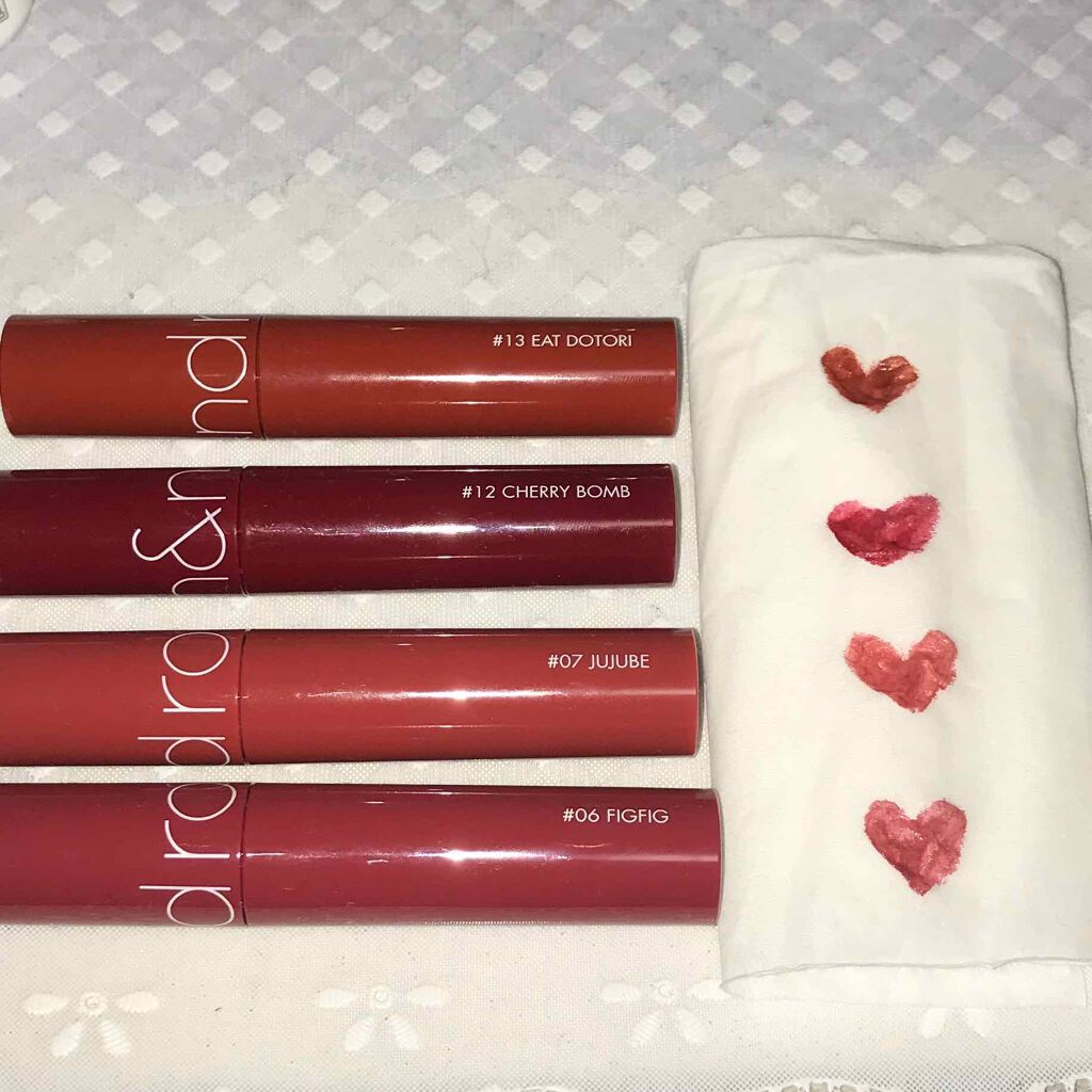 ジューシーラスティングティント/rom&nd/リップティントを使ったクチコミ（2枚目）