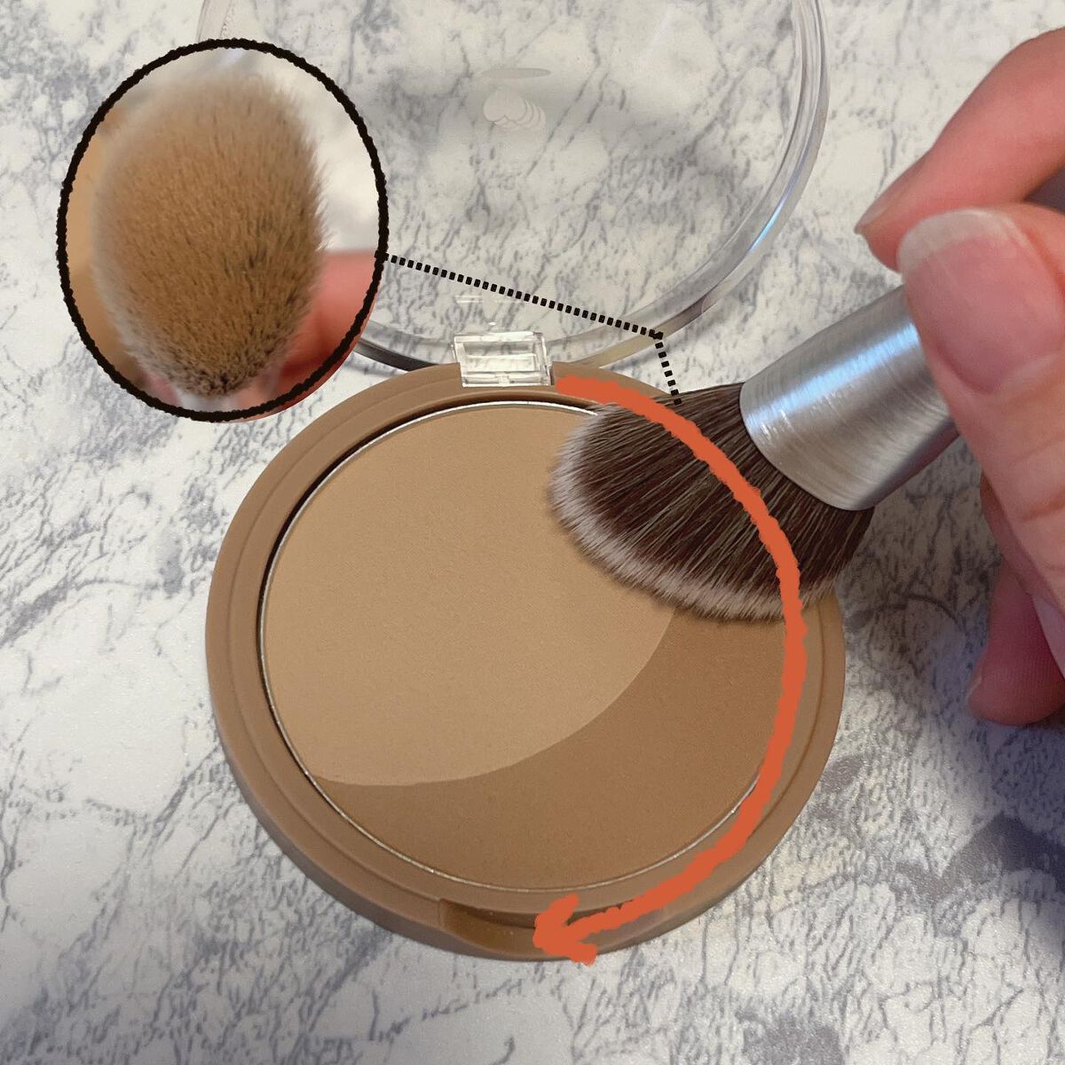 ベターザンシェイプブラシセット/rom&nd/シェーディングを使ったクチコミ(8枚目)