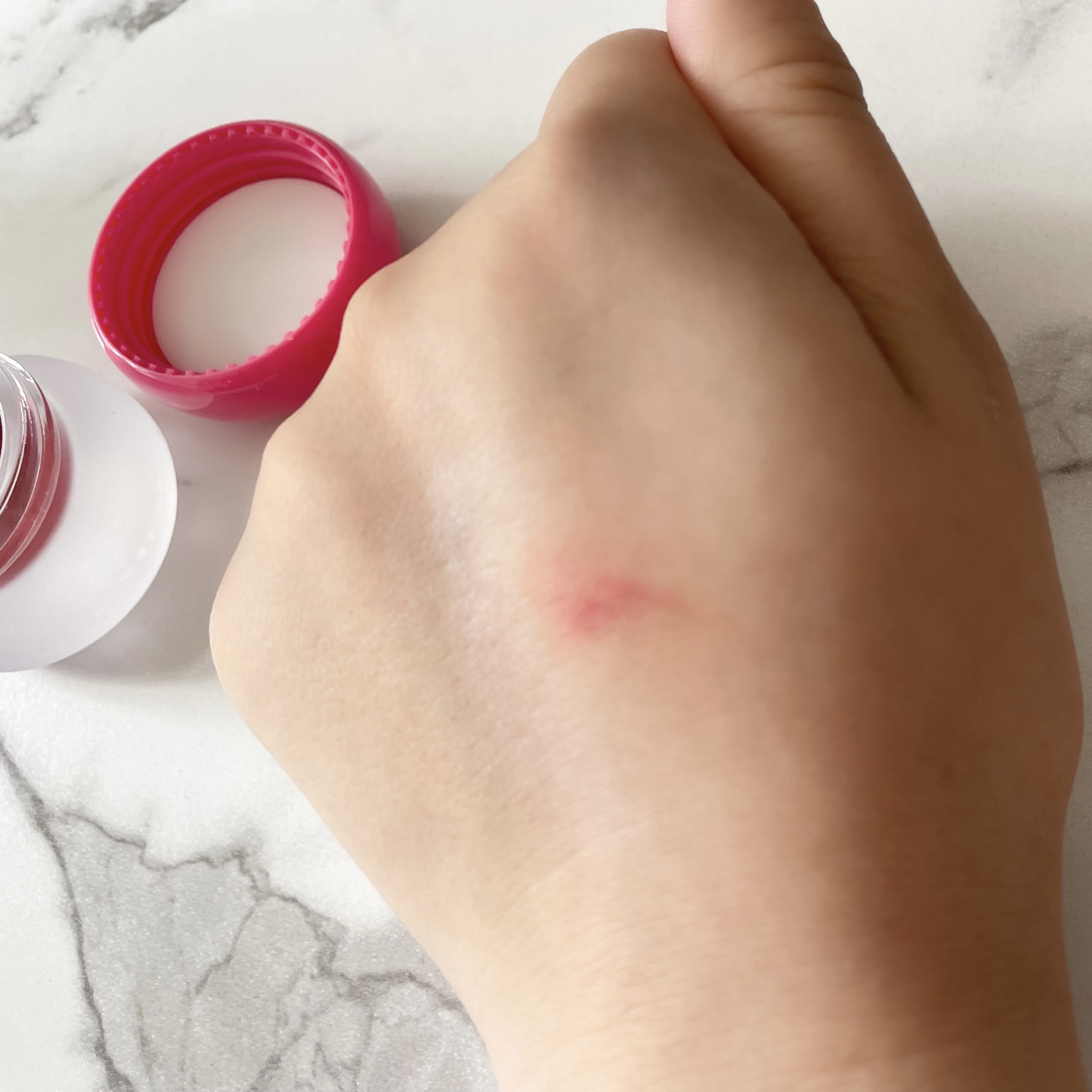 リップアンドチーク ブラーリープリンポット PK02 スカート/fwee/口紅を使ったクチコミ（2枚目）