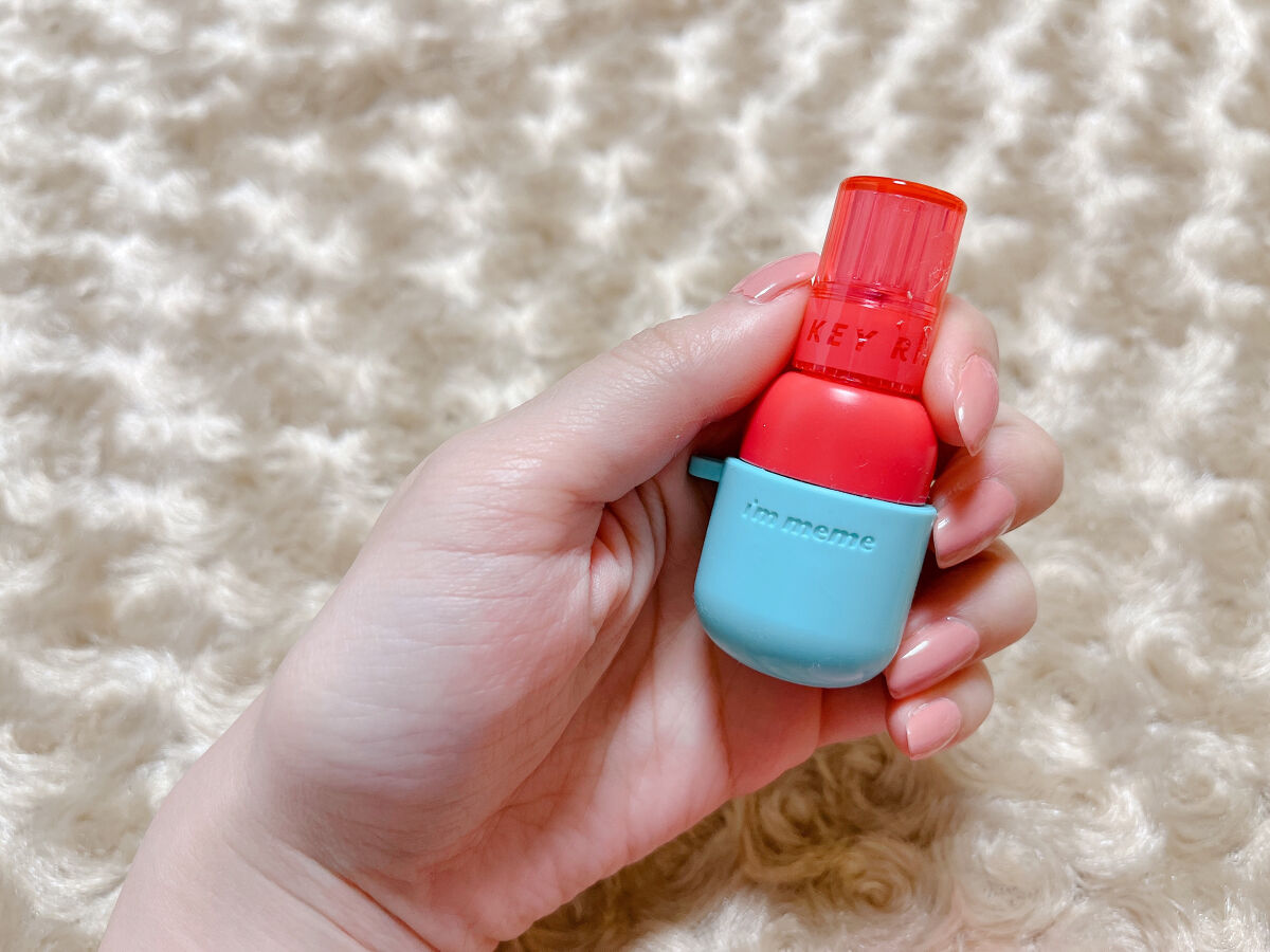 カラーキーリングウォータージェルティント #06 My Cherry/i’m meme/リップティントを使ったクチコミ（3枚目）
