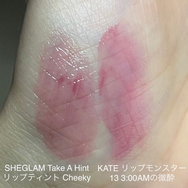 テイク ア ヒント リップティント チーキー/SHEGLAM/口紅を使ったクチコミ（2枚目）