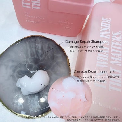 ダメージリペア ボンディングケア シャンプー/トリートメント シャンプー400ml/IT’S WHAT’S INSIDE THAT MATTERS./市販シャンプーを使ったクチコミ(2枚目)