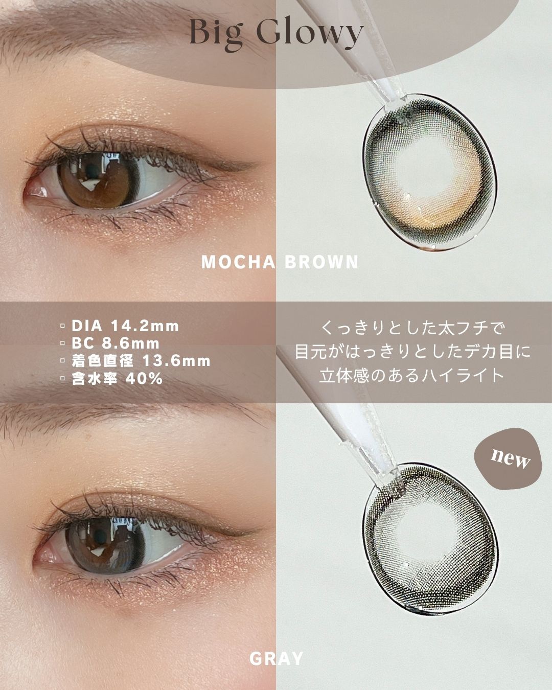 Eyelighter Glowy 1Month/OLENS/カラーコンタクトレンズを使ったクチコミ（2枚目）