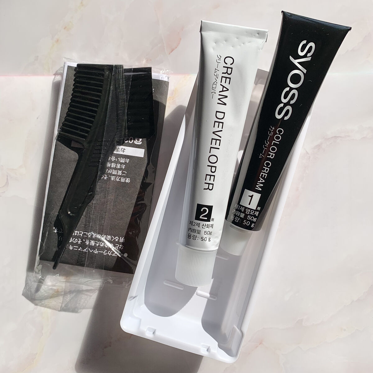 ヘアカラー クリーム 3-A アッシュベージュ/サイオス/ヘアカラーを使ったクチコミ（3枚目）