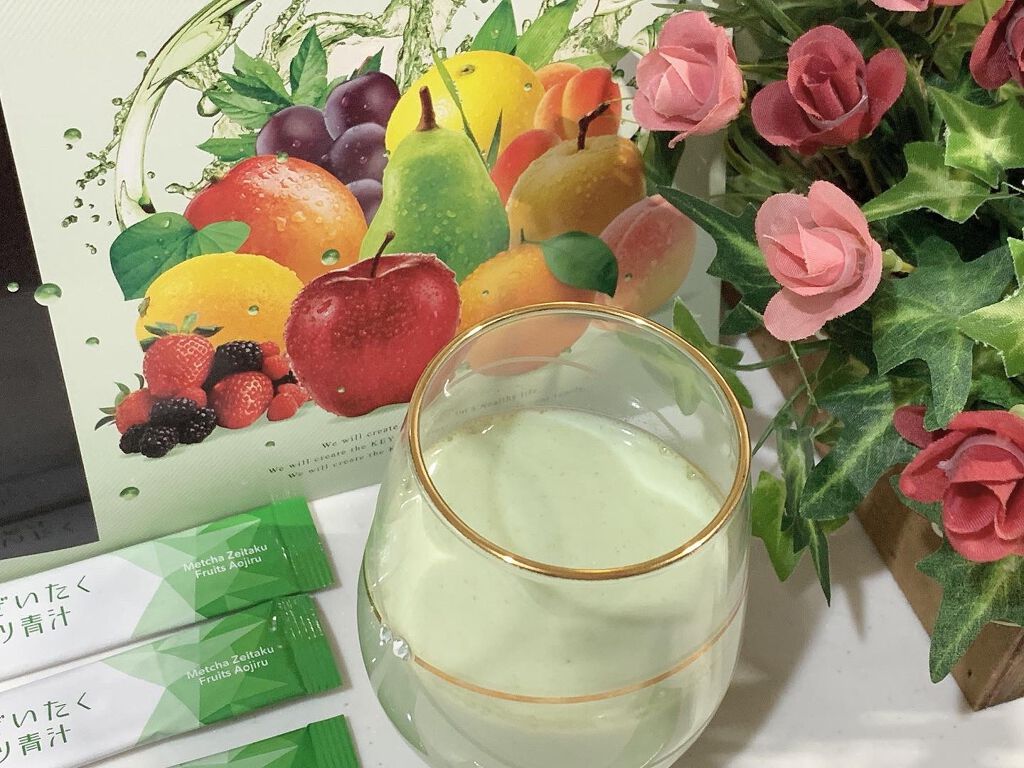 めっちゃぜいたくフルーツ青汁/Libeiro/ドリンクを使ったクチコミ（1枚目）