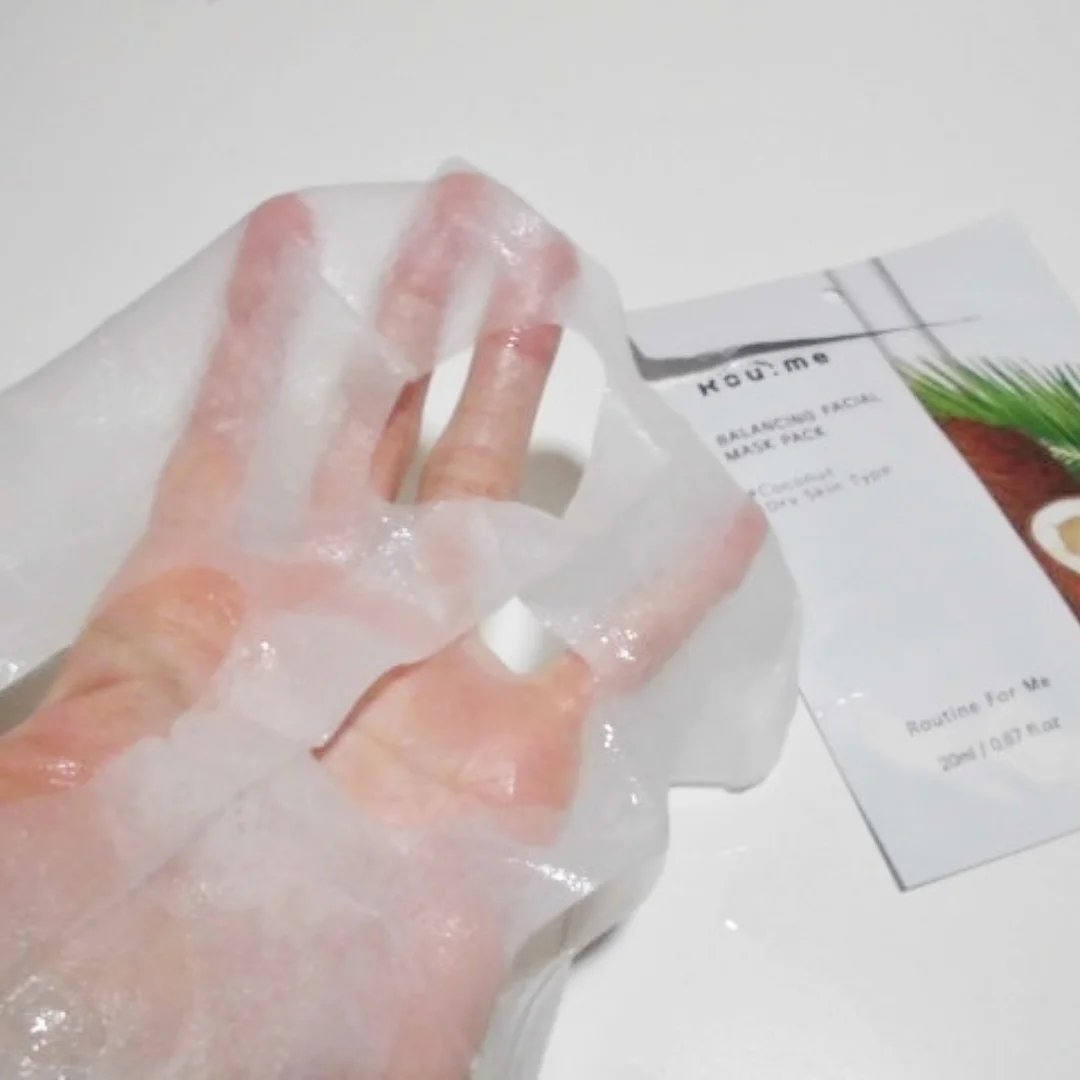 バランシングフェイシャルマスクパック（アロエ＆カモミール）/Roume/シートマスク・パックを使ったクチコミ（3枚目）