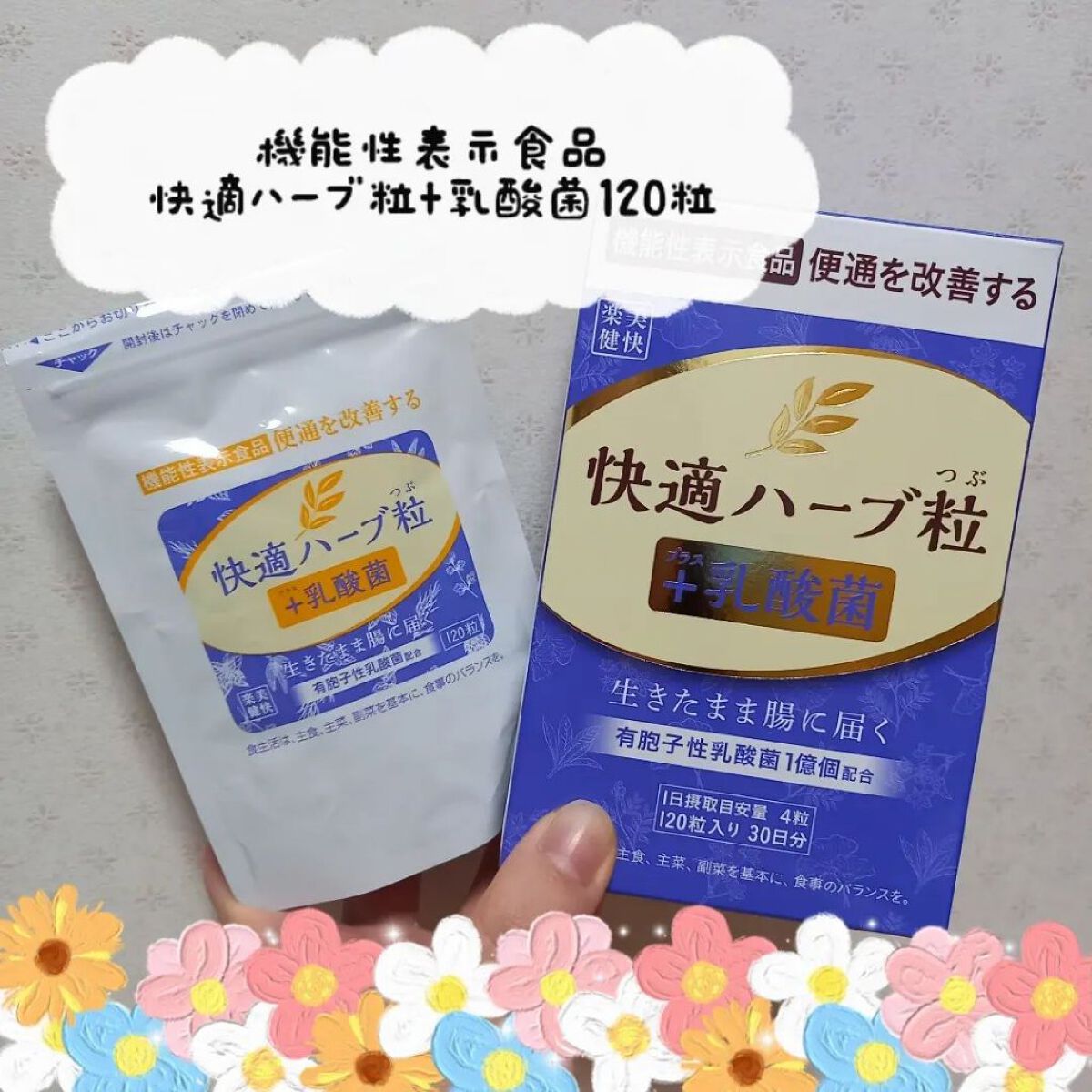 快適ハーブ粒プラス乳酸菌/ナチュラルウェーブ/健康サプリメントを使ったクチコミ（1枚目）