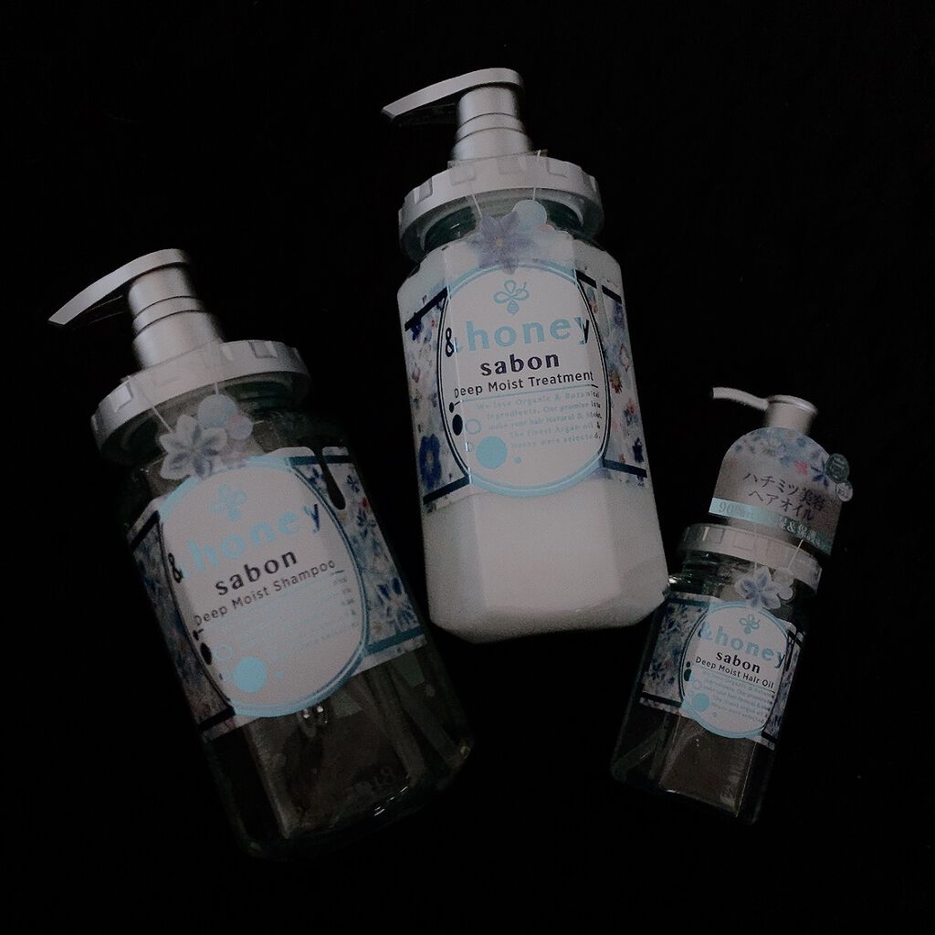 ディープモイスト 限定エメラルドグリーンサボン  シャンプー＆ヘアトリートメントペアセット/&honey/シャンプー・コンディショナーを使ったクチコミ（1枚目）
